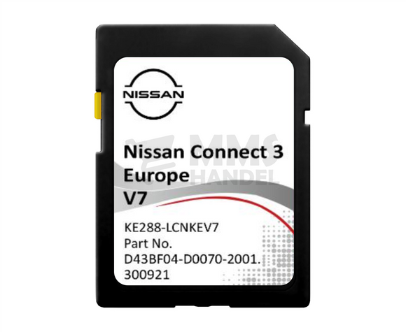 Nissan Connect 3 V7 (LCN3) EUROPA + UK Navi SD-Karte - 2022 / 2023 - NEUSTE